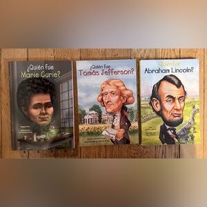 Lot of 3 Who Was/What Was/ Quien Fue Biography Books (Spanish Edition)